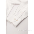Chemise habillée blanche personnalisée pour hommes